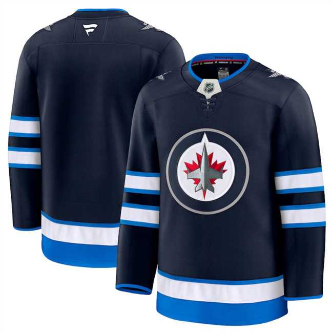 Men%27s Winnipeg Jets Blank Navy 2024-25 Home Stitched Hockey Jersey Dzhi->winnipeg jets->NHL Jersey